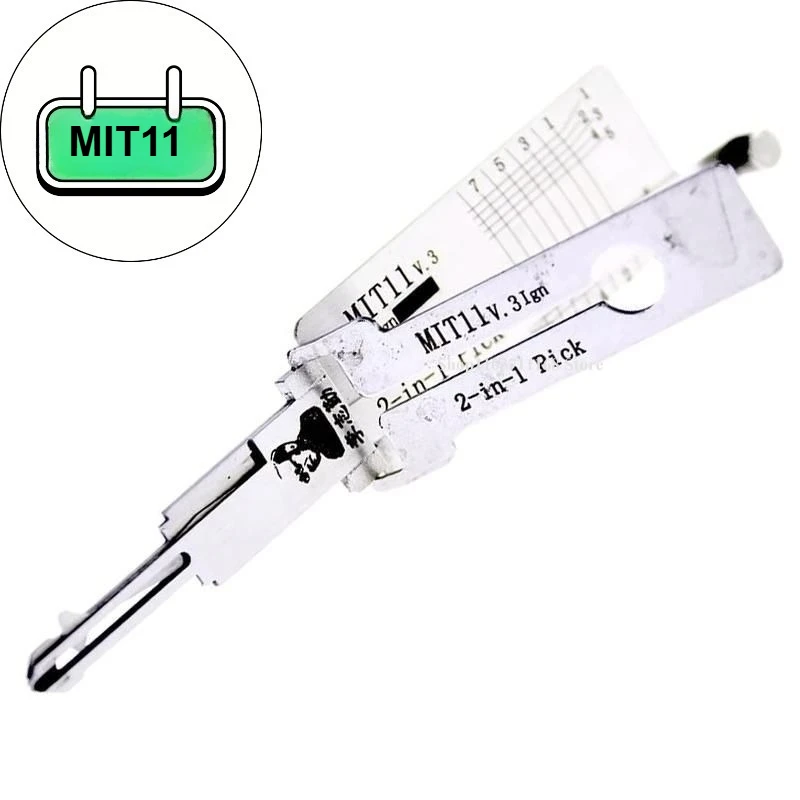 

Lishi MIT11V.3 2in1 Decoder and Pick Is Designed for Mitsubishi for Souest for Chrysler for Dodge [Flat 8 Cut] Lock Picking Tool