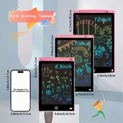 Tableta de escritura LCD portátil para niños, tablero de dibujo electrónico con Graffiti, juguete educativo, 8,5/10/12 pulgadas, el mejor regalo