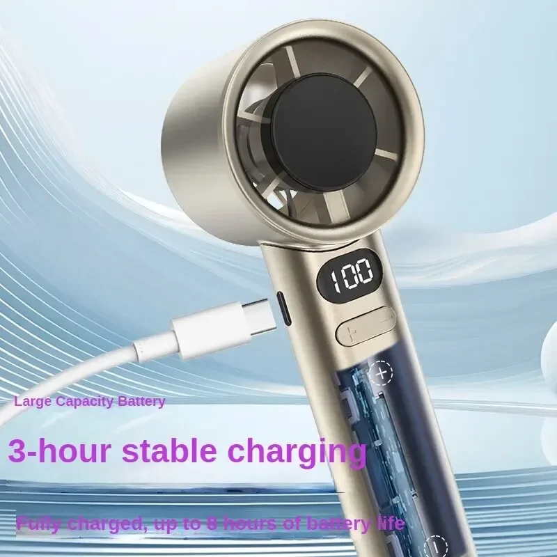 Портативный ручной вентилятор, 120 скоростей ветра, мини безлопастной ручной вентилятор, персональные Высокоскоростные Вентиляторы с USB-зарядкой, электрический вентилятор для ресниц