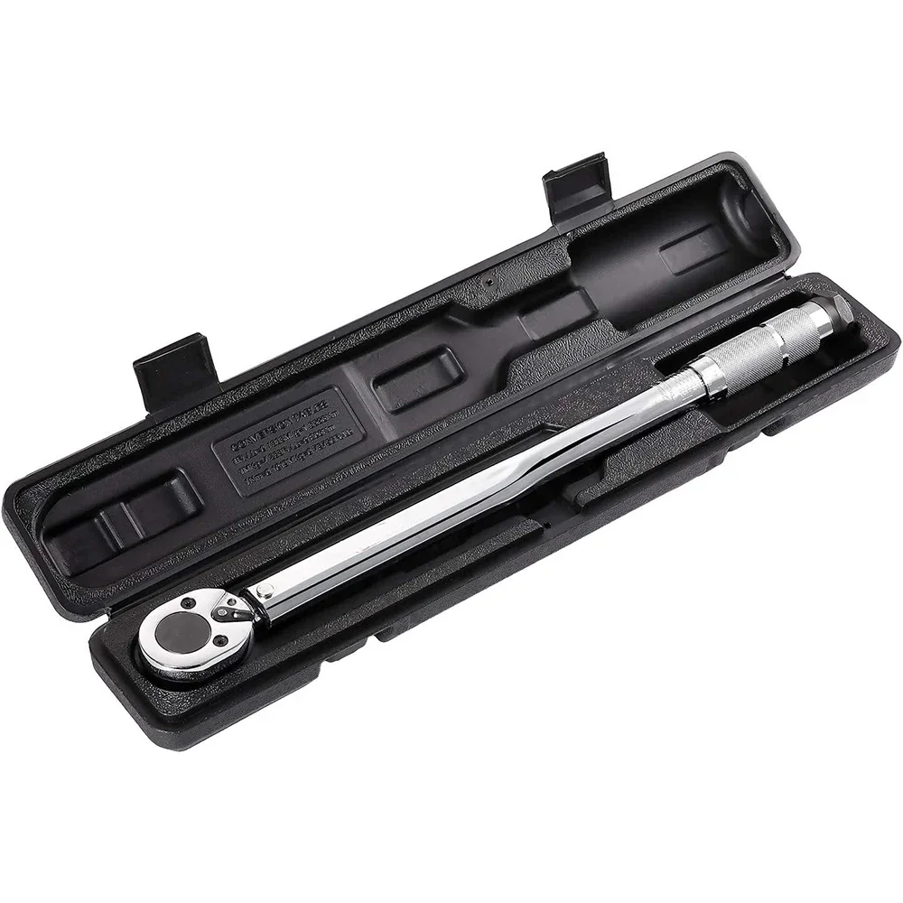 1/4 3/8 1/2-Inch Drive Click Torque Wrench 5-210N.m Square Drive Ratchet Wrench Repair Spanner Key Tool Box Set