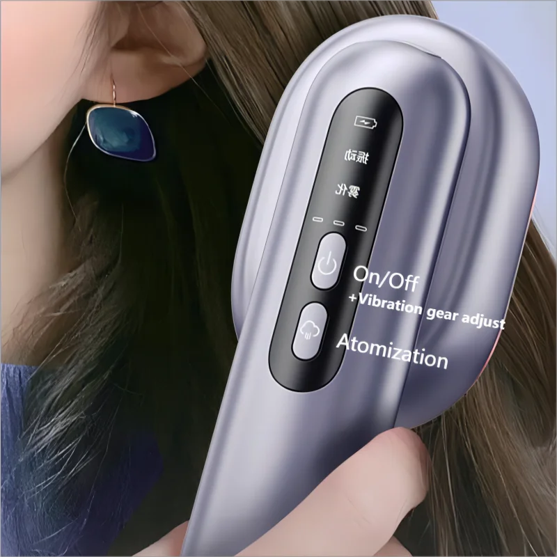 Wireless Red Light Nursing Scalp Massager Vibration Comb Scalp Massage Machine High Frequency Head Massager