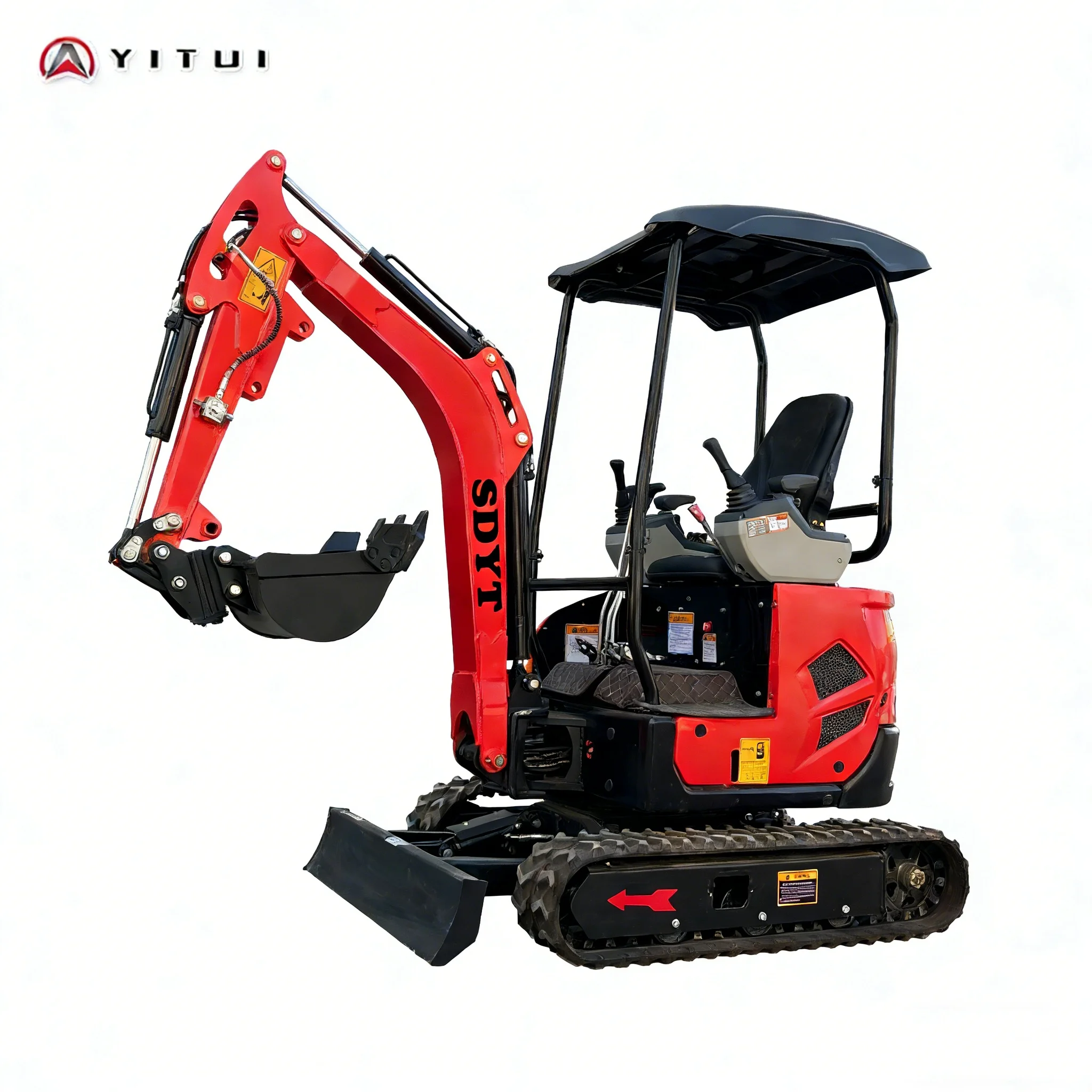1.8ton Mini Excavator Wide Working Range Low Vibration Long Service Life For Small Commercial Construction Projects Customized