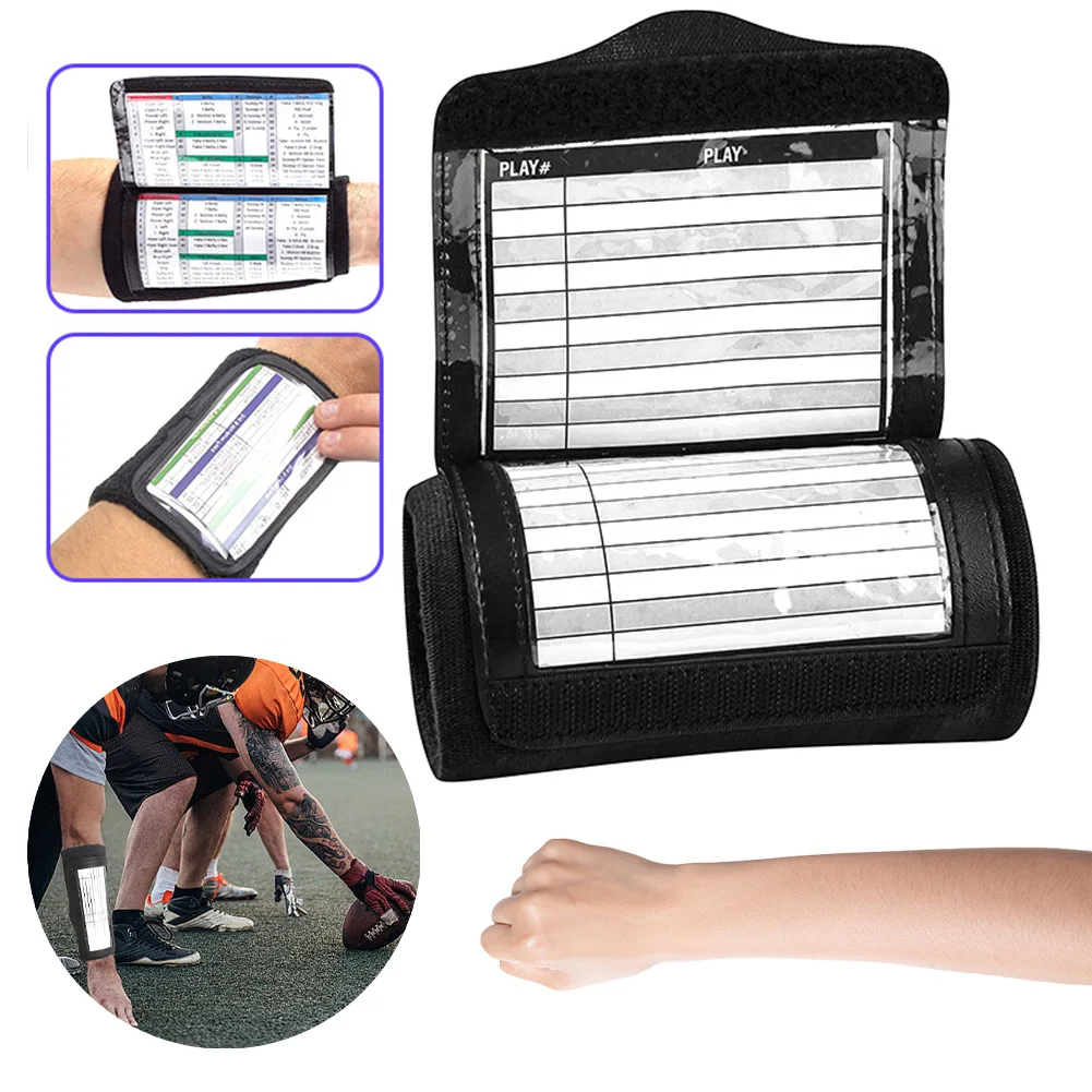 Football Play Wristbands Soccer Wristbands QB Play Wristband Adult Youth Universal Wrist Coach Playbook Wristband for Football view 3