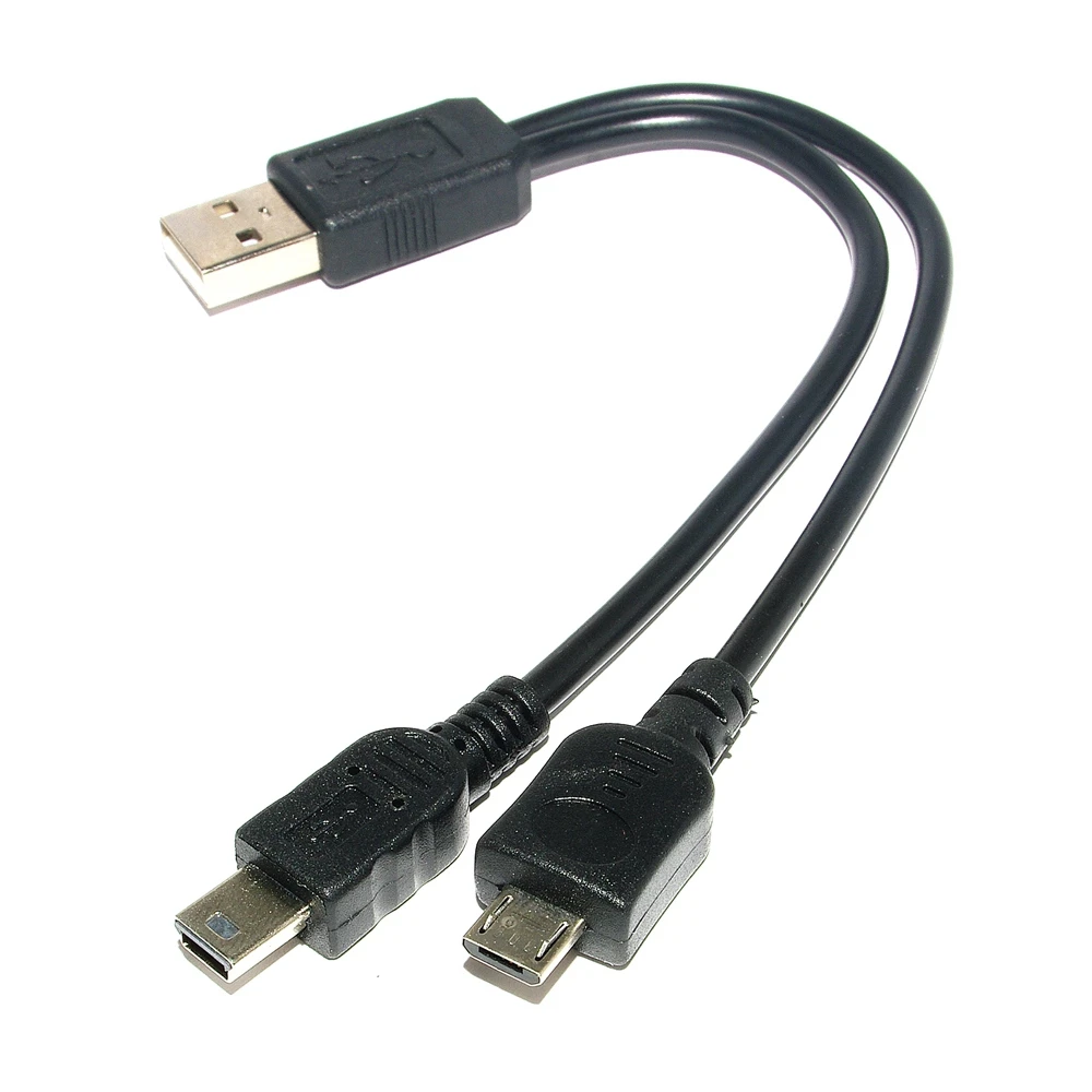 

Android micro USB mini old phone T-port charging cable 2-in-1 T-port data cable MP3 short cable cable