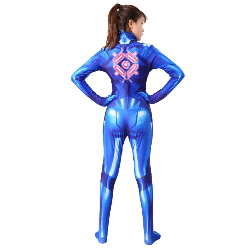 الكبار امرأة ساموس تأثيري حلي لعبة هالوين حفلة Zentai ارتداءها أران طباعة بذلة مثير رومبير مهرجان الزي Catsuit
