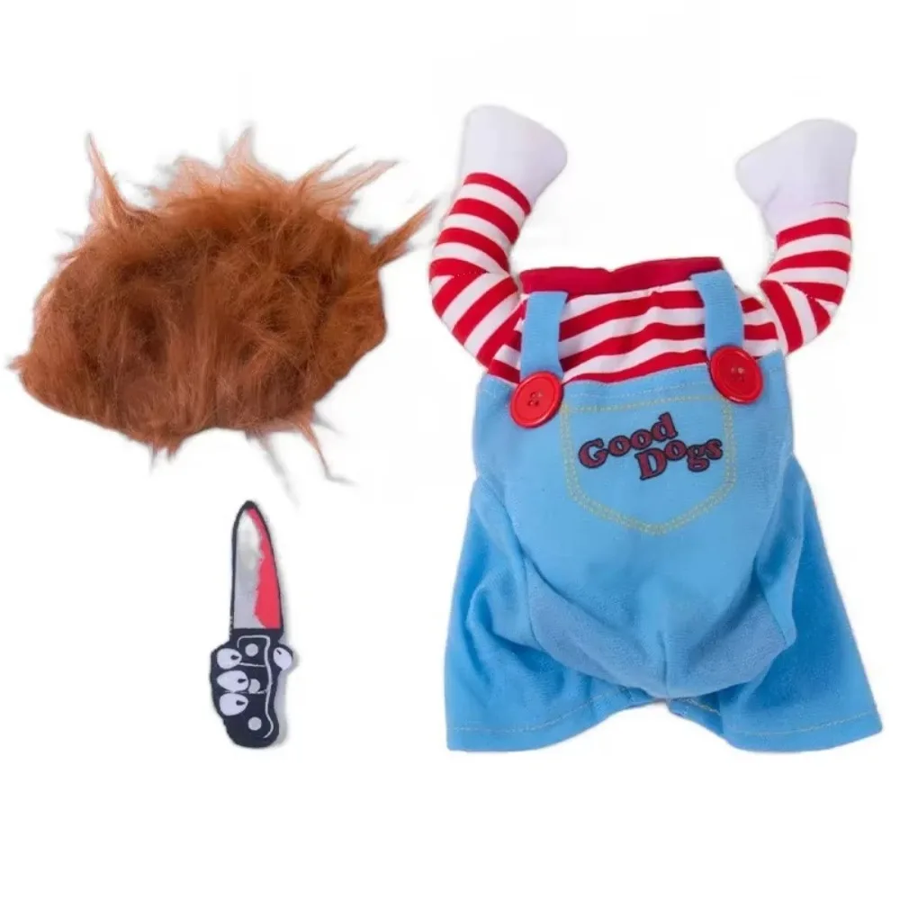 Holiday Novelty Chucky Deadly Pet Dog Costume Funny Apparel Accessories Cat Costumes Scary Props Funny Outfits Clothes