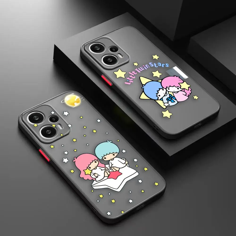 Matte Phone Case for Redmi NOTE 12S 12 11 10 11S 10S 9 9S 9T 8 7 6 PRO PLUS 4G 5G Case Funda Japanese S-Sanrio Little Twin Star