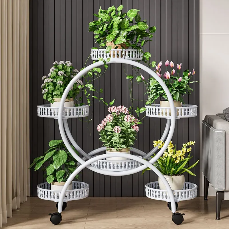 Flower shelf living room floor-to-ceiling indoor balcony shelf