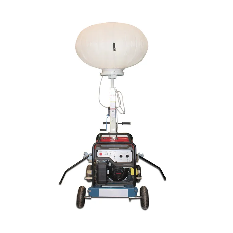 5-meter Diesel IP65 Balloon Lighting Lamp Push-type Hand-operated Manual Height-adjustable Mobile Light Tower