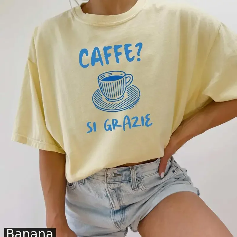 Funny Coffee Comfort Colors T Shirt Italian Italy Trip Office For Coworker Addict