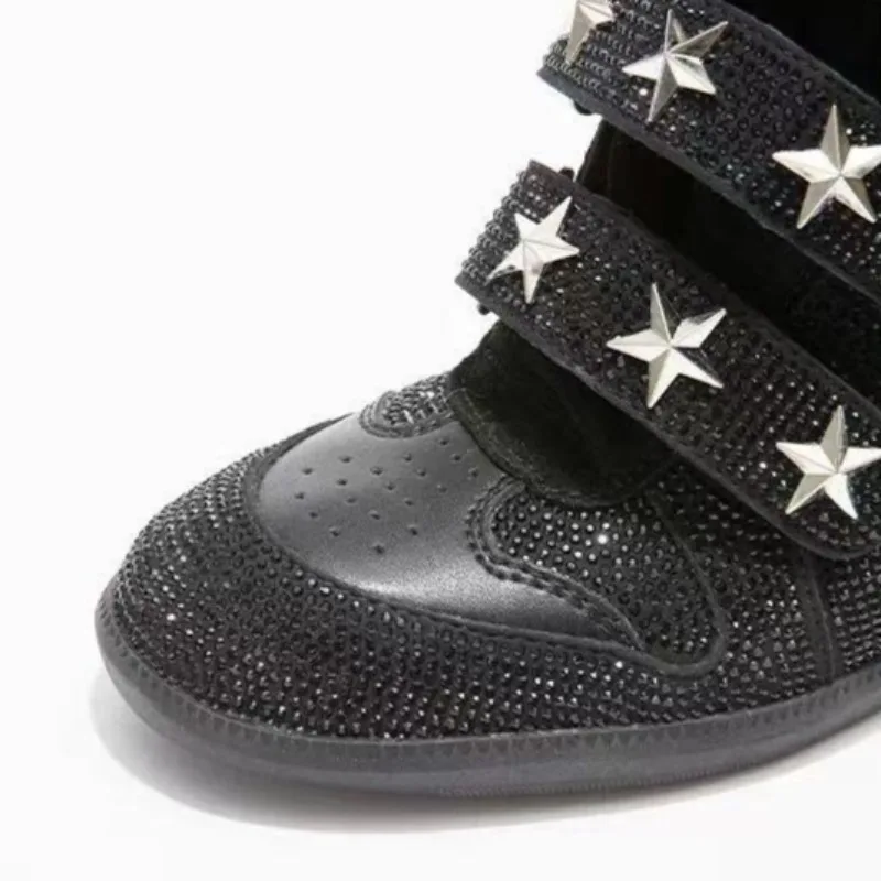 Fashion Shoes for Women High Quality Luxury Rhinestone Ankle Boots Designer Casual Sneakers Women Trendy Shoes Zapatos De Mujer - view 3