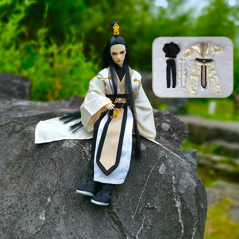 Handmade 1/6 Male Doll Clothes Han Chinese Clothing Hanfu For Dolls 30cm Boy BJD Dolls Accessories Toys