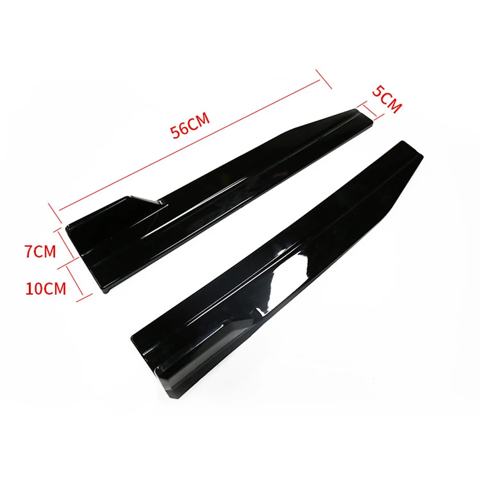56 cm Auto-Seitenschweller-Verlängerung Rocker Splitter Diffusor Winglet Wings Universal 22,04 Zoll Stoßstangenlippenschutz mit Schrauben – Detail 5