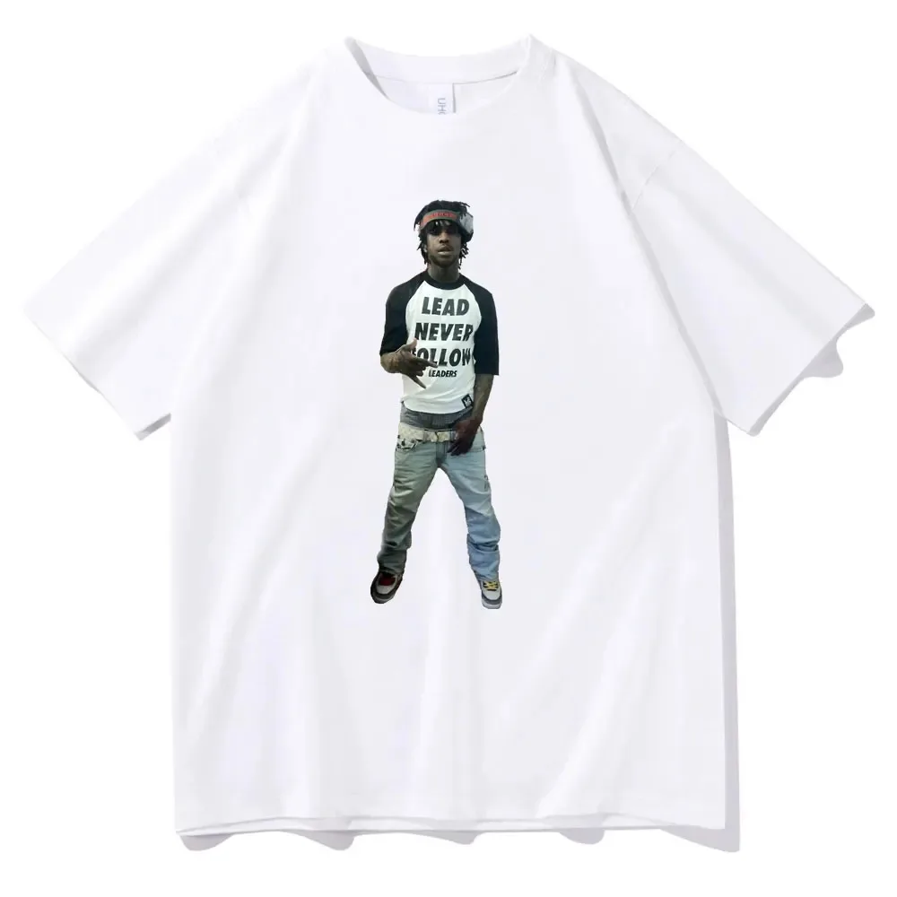 Rapper Chief Keef Lead Never Follow Leaders Funny Meme Print T-shirt Men Women Hip Hop Oversized Tees Male 100% Cotton Tshirt