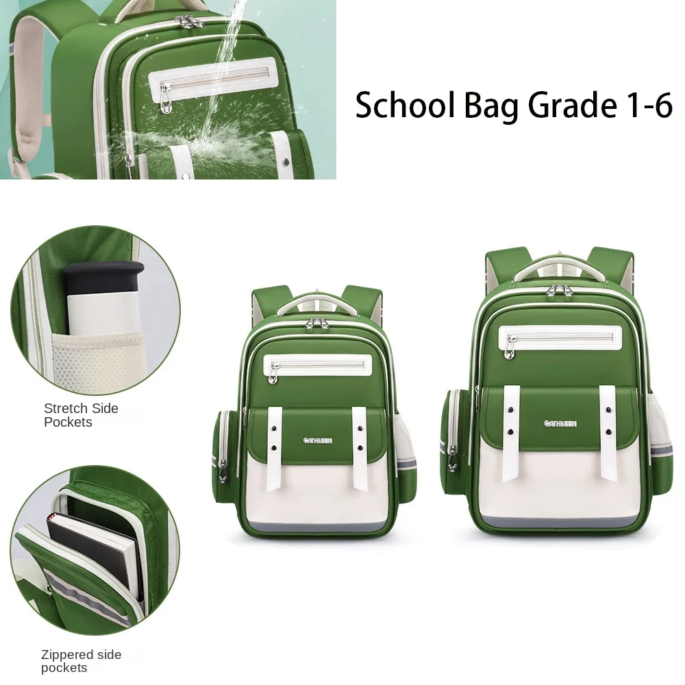 

High Quality Cute Kids Backpack Nylon Waterproof School Bag Durable Bump Color Travel Backpack for Girls Boys Grade 1-6