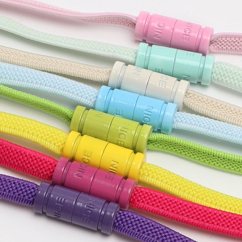 No Tie Elastic Shoelaces Without Tying Sports Shoe Laces for Sneakers Colorful Capsule Lock Stretch Shoelace Rubber Shoestrings