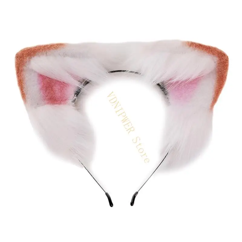 Orelhas gato fofas Live Broadcast Hair Hoop Adult Cosplay Anime Personagem DeCors cabelo D08E