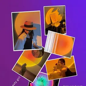 Đèn ánh sáng hoàng hôn Kerokuru-usb, chụp ảnh tự động, cầu vồng LED, máy chiếu đêm neon, ánh sáng không khí tường 12 Neon đèn lồng chính - 11