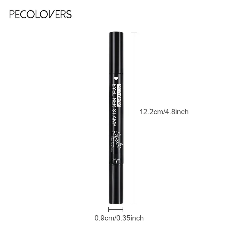 1PC Double-headed Liquid Stamp Eyeliner, Various Shapes, Stars/moon/water Droplets, Waterproof, Silky, Suitable for Beginners