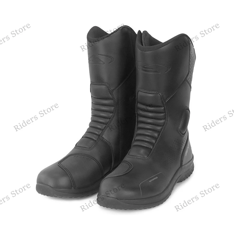 BENKIA Wide Calf Motorcycle Riding Boots Men Women Four Seasons Waterproof Anti Fall Motorbike Touring Protective Rider Shoes