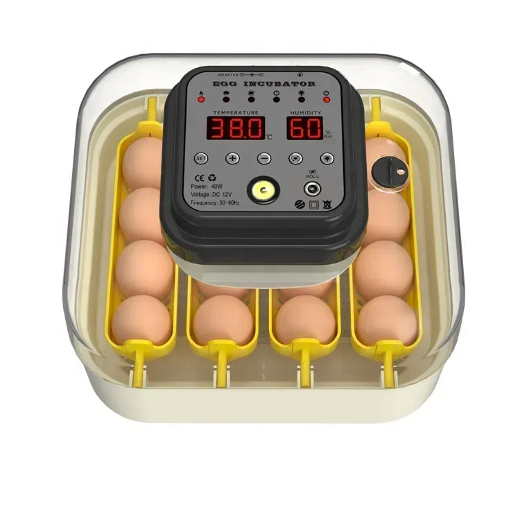 Newest Full Automatic Dual Power 15 Egg Incubators Machine Automatic for Chickens Hatching