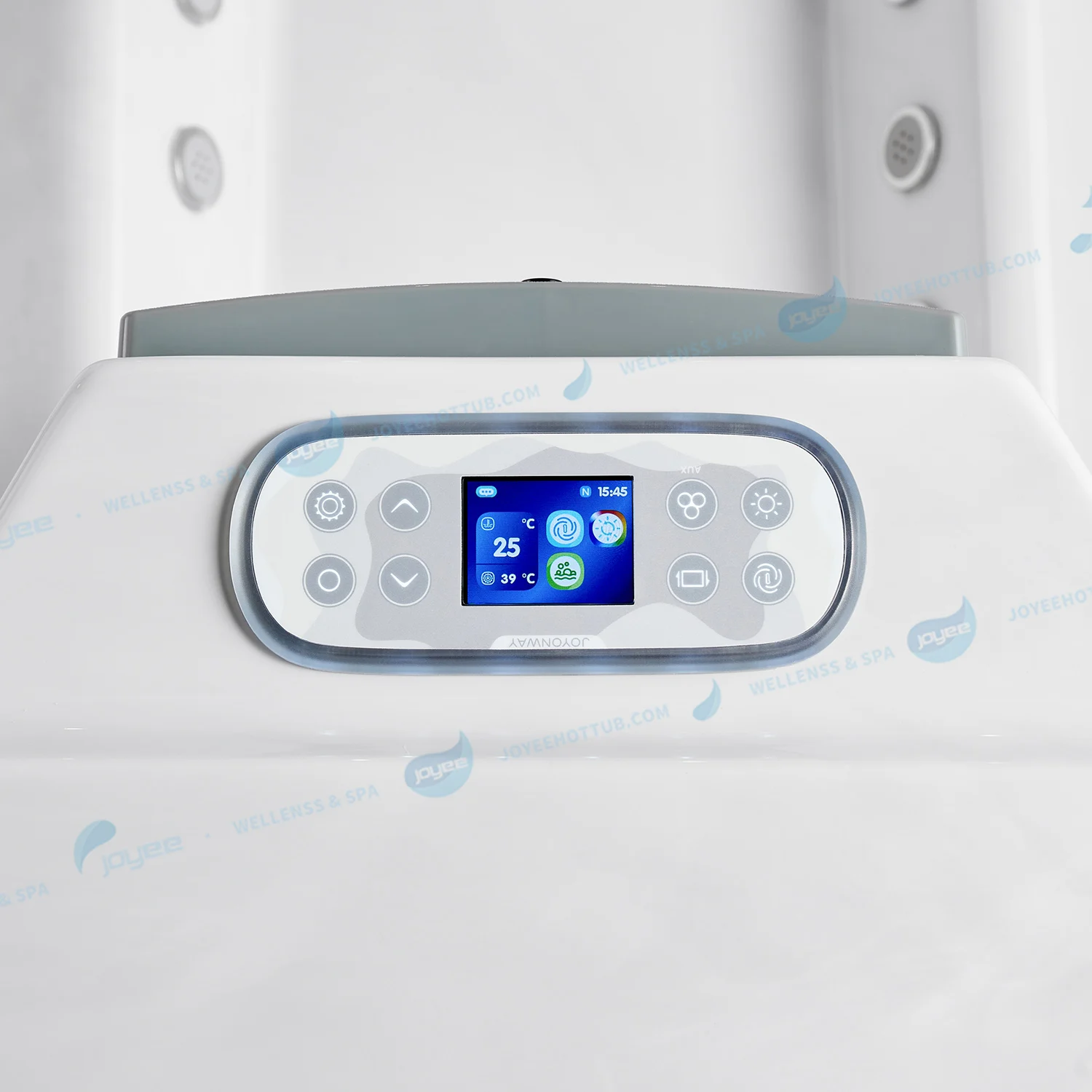 China High Quality Acrylic Half Outside Use Whirlpool Bathtub 4 Persons Massage Spa Bathtub