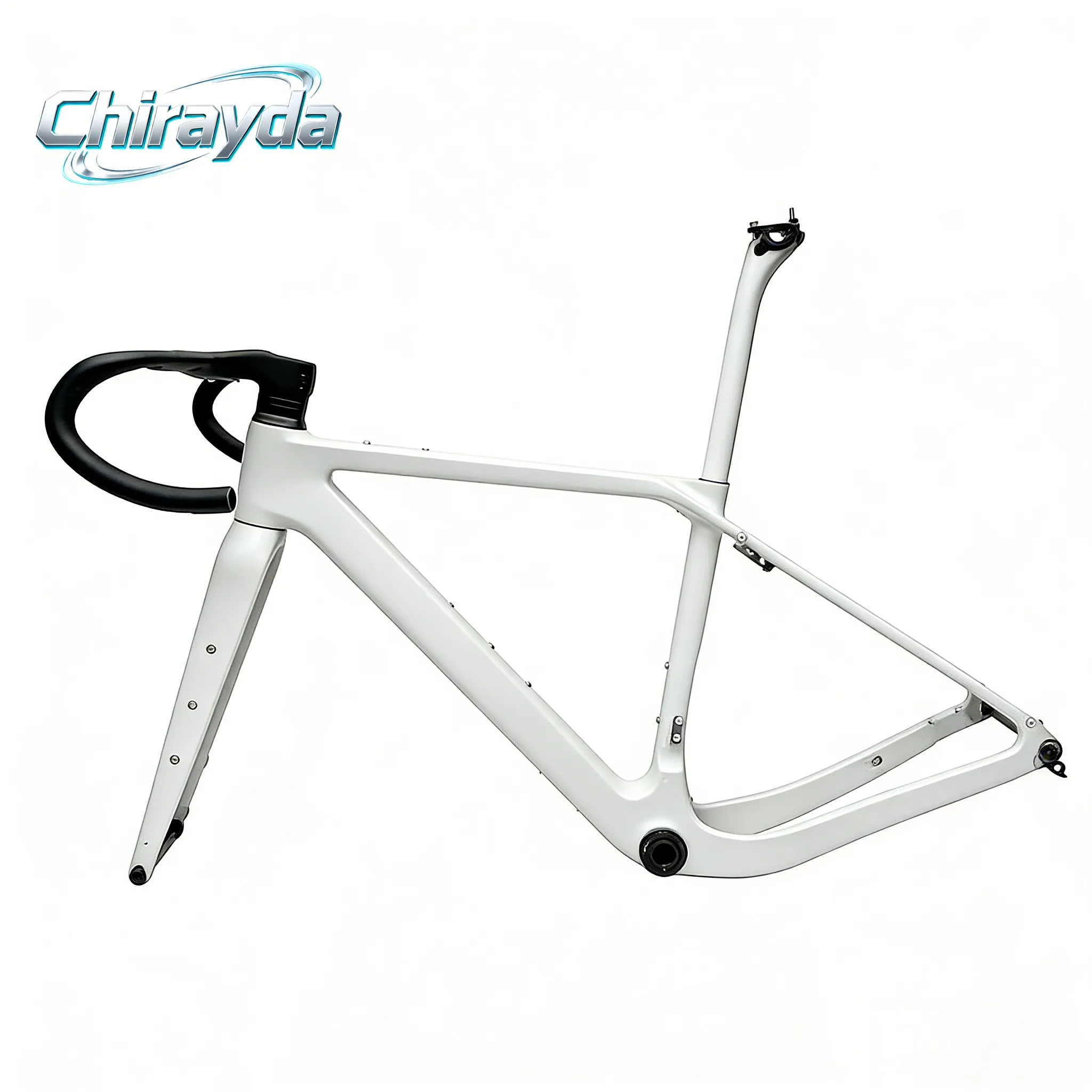 

Карбоновая рама для гравийного велосипеда CHIRAYDA T1100 Toray, дисковые тормоза, 700x50c, подвеска T47 UDH, легкая, 1250 г, размер M, для приключенческой езды