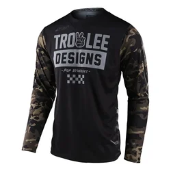 Mountain bike endurance downhill jersey MTB bicycle long-sleeved T-shirt Men's mountain bike cross-country enduro jersey