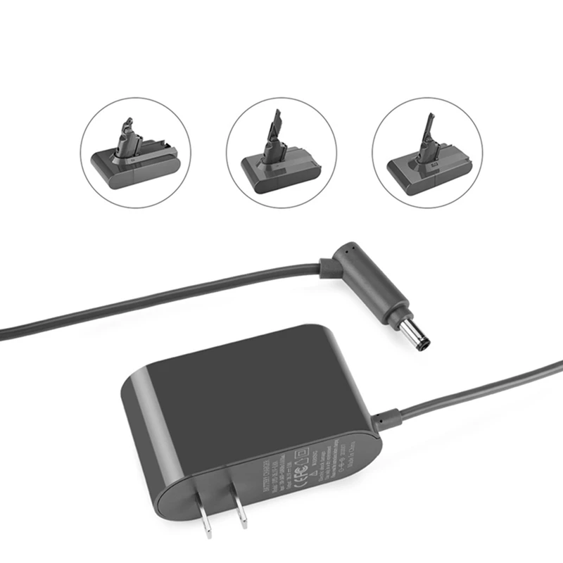 Aspirador Carregador de Bateria para Dyson, Carregador Rápido, EU Plug, Adequado para Dyson V6V7V8DC62, 0.8A