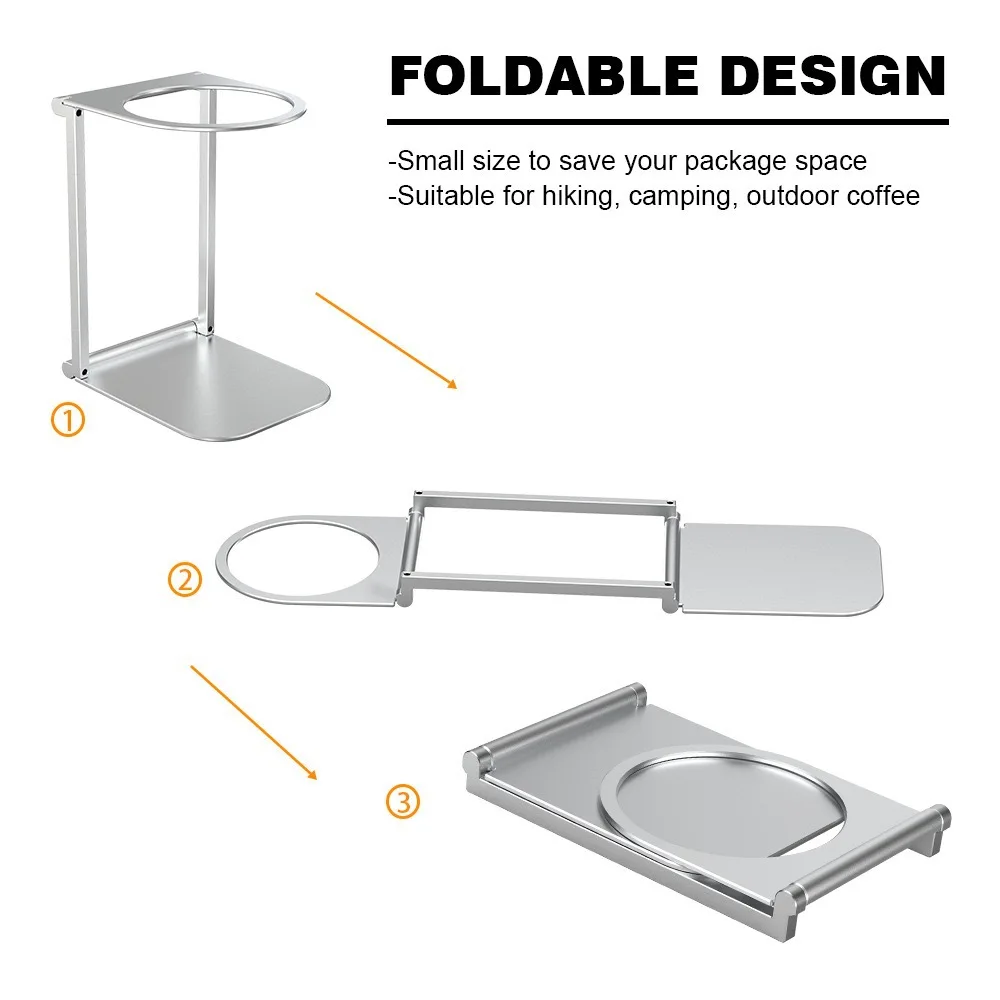 Soporte Plegable de Aleación de Aluminio HOMEFISH para Cafetera de Goteo, Compatible con Accesorios de Máquinas de Espresso Portátiles Eléctricas Inalámbricas