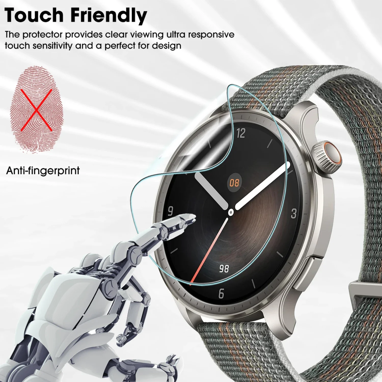 Screen Protector Soft Film For Amazfit Balance 2/Active 2 Square Hydrogel Scratch-Resistant for Amazfit Bip 6 5 3 3Pro/GTS 4 2