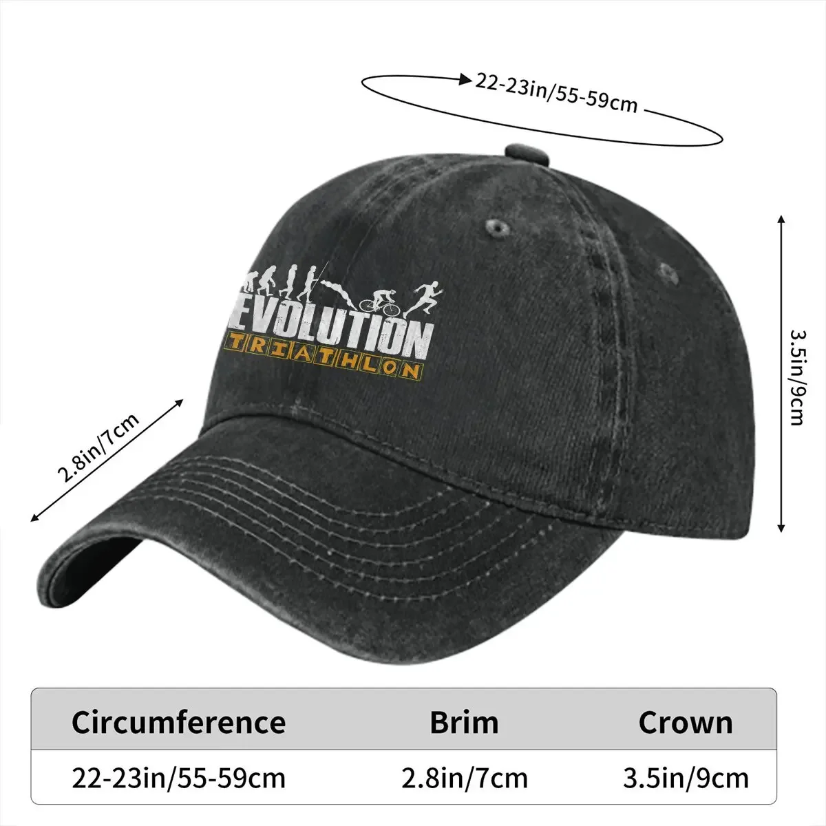 Evolution Triathlon Baseball Cap Men Hats Women Visor Protection Snapback Triathlon Caps