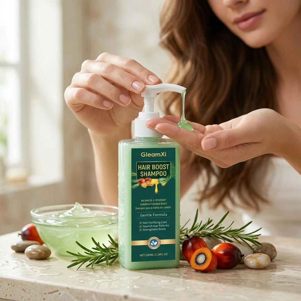 Hair Boost Shampoo Cleans Scalp Control Dandruff Anti Itching Oil Control Restore Damaged Brittle Strengthen Hairs Roots Shampoo