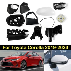 DECHO For Toyota Corolla 2019 2020 2021-2023 Side Rear View mirror Cover Rearview mirror Lid shell Turn signal lens glass base