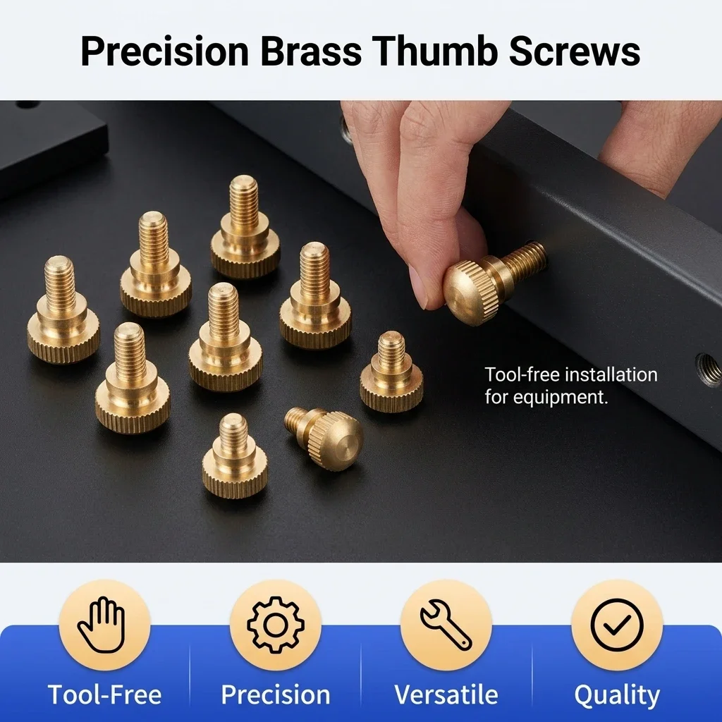 yesAnti-Loosening Thumb Screws High-Head Double Step for Precision Equipment H62 Brass M2-M8 Fasteners Industrial Hardware Kit