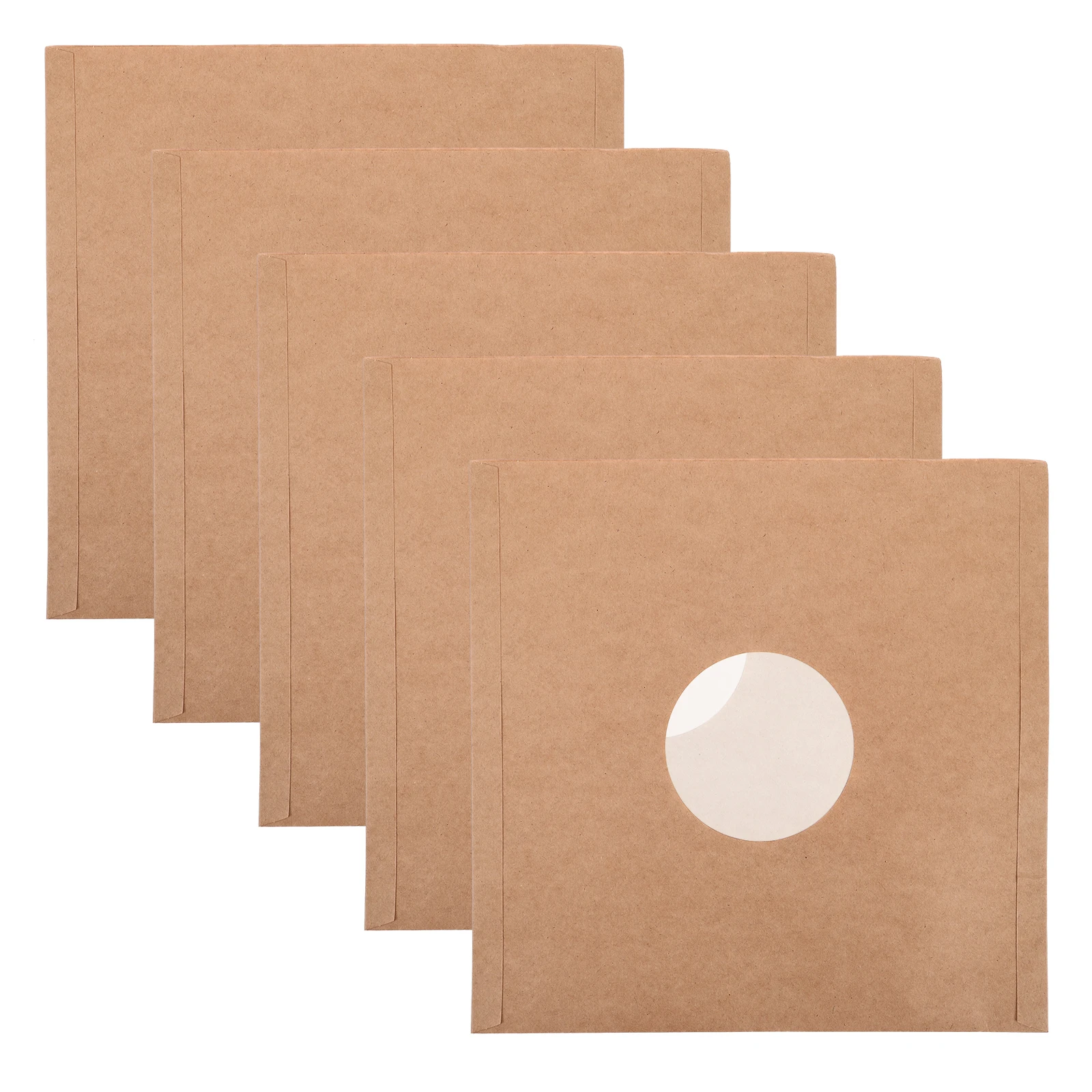 

5pcs Vinyl Record Bags Kraft Paper Sleeves for 12 Inch Protection Reusable Storage Solution Phonograph Album Covers Inner