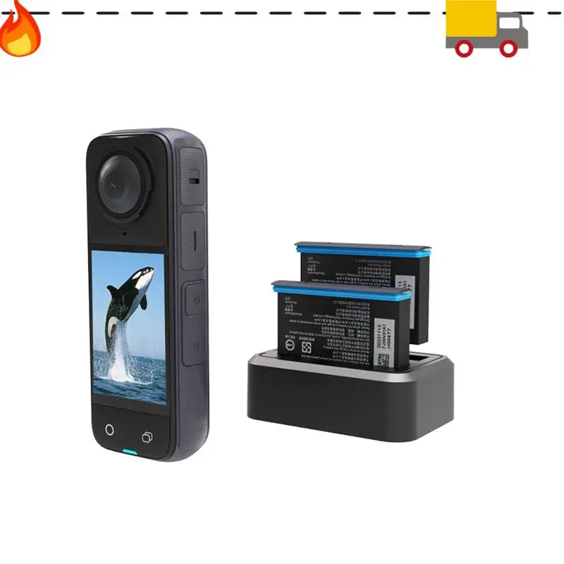 

Battery Charger Hub For Insta360 X4, Dual Battery Fast Charge Hub For Insta360 X4 Camera Battery Charger