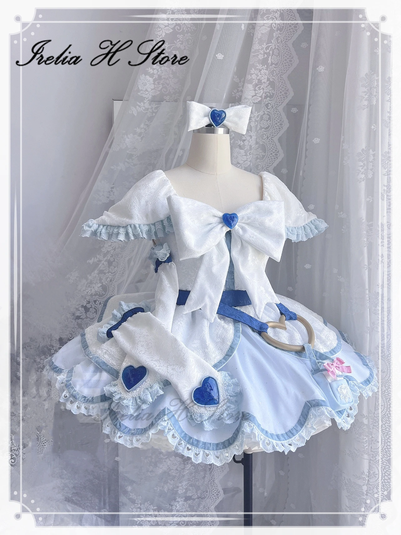 Irelia H Store Custom size Pretty Cure max heart Cure White Cosplay Costume Anime lolita Dress female Hannah Whitehouse gorgeous