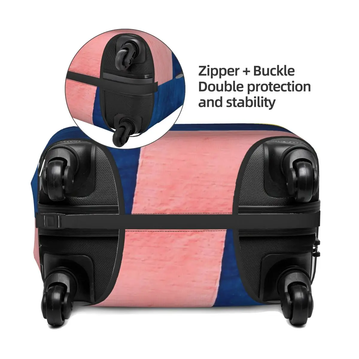 ColorBlock Suitcase Cover Flight Geometrical Shapes Elastic Luggage Case Travel Protection