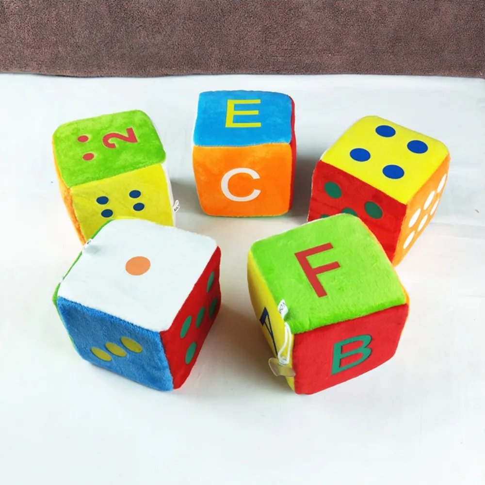 Children Newborn Baby Toy 0-12 Months Large Foam Dices Math Building Block Stuffed Plush Soft Cubes Playing Teaching Educational