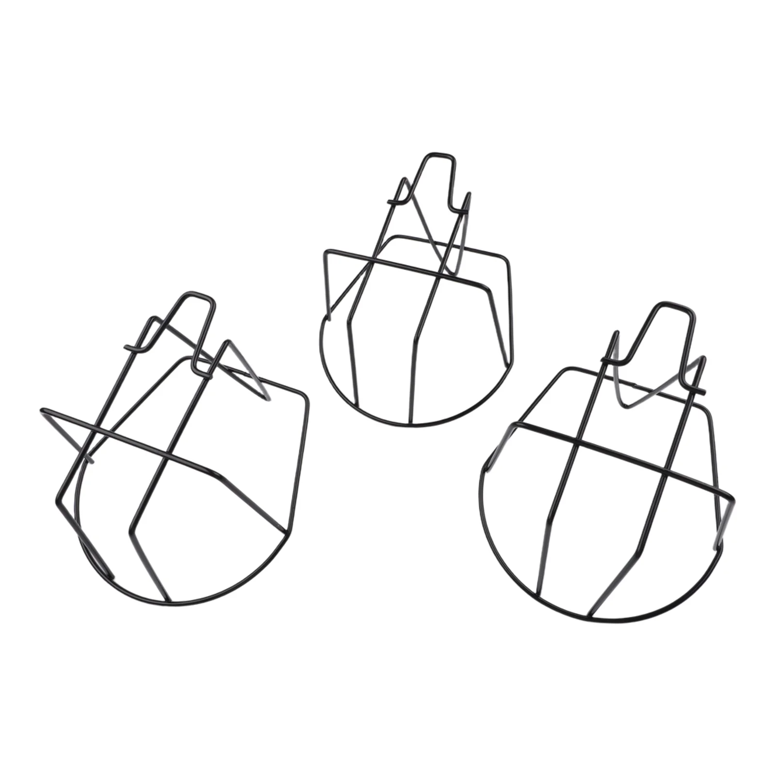 Set of 3 Metal Wall Mounted Flower Pot Holders for Balcony and Garden Iron Plant Hanger Rack for Indoor and Outdoor Use