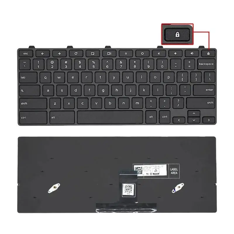 FORNew Genuine Laptop Rreplacement Keyboard Compatible for DELL Chromebook 11 3100 5190 2-in-1 00D2DT 0OD2DT 0H06WJ