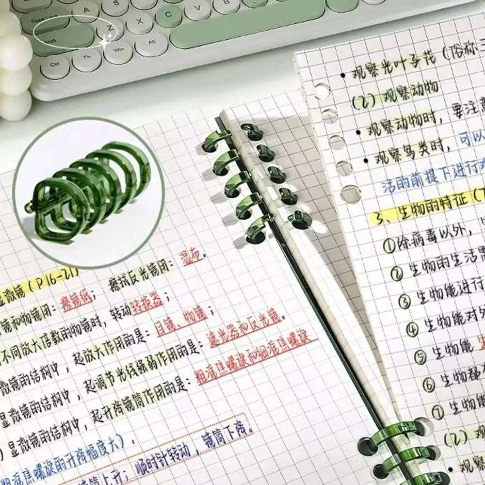 Thickened 120 Pages Loose-leaf Notebook Color Flip Up Notepad Detachable Grid Inner Pages Hand Account Book Gift