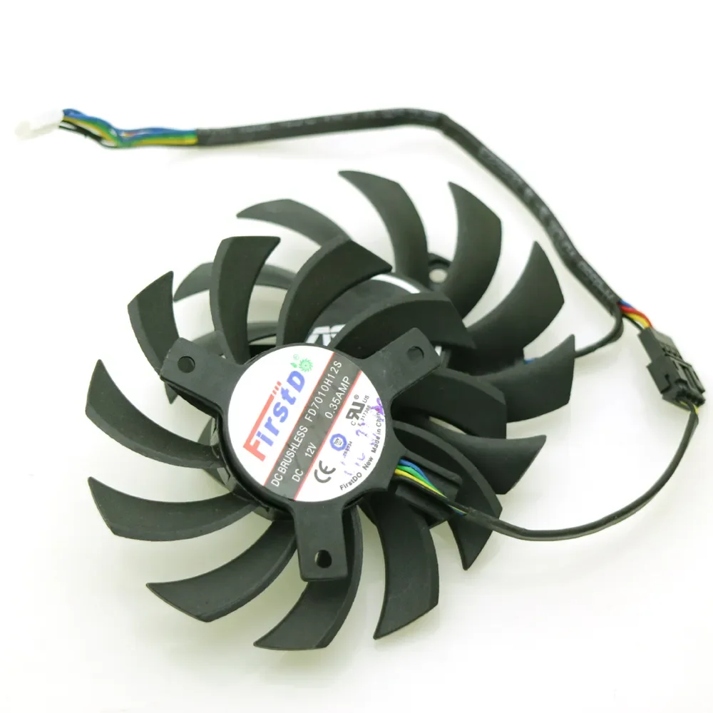 FD7010H12S DC12V 0.35A 75mm 4Pin 4Wire For ASUS GTX760 DirectCU II Graphics Card Fan