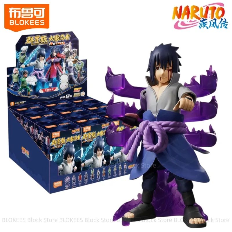 BLOKEES NARUTO Building Blocks Stars 4th Battle Anime Cartoon Assembling Toys Movable Model Desktop Ornaments Holiday Gifts