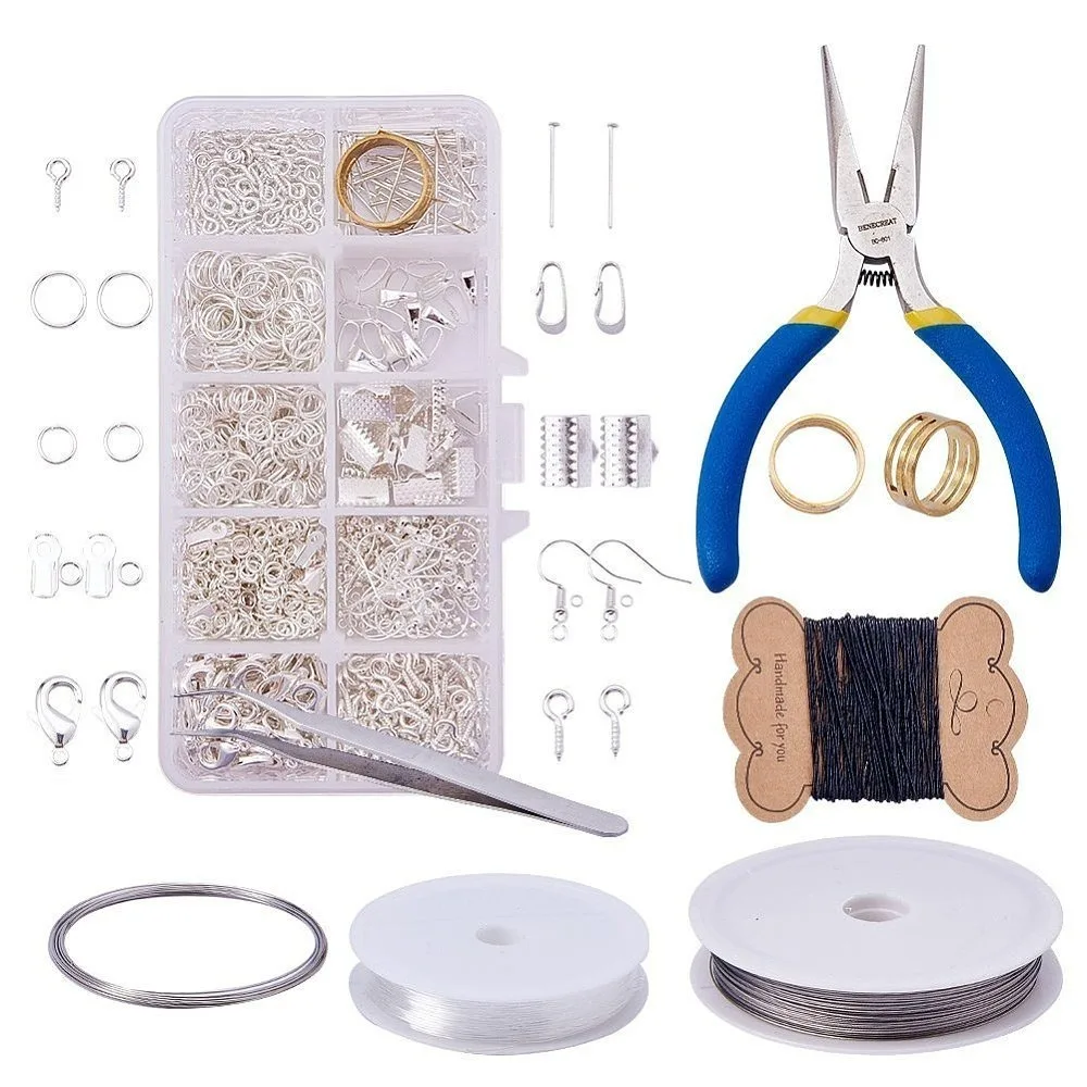 

1box Jewelry Making Kits Metal Jewelry Findings & Tools sets