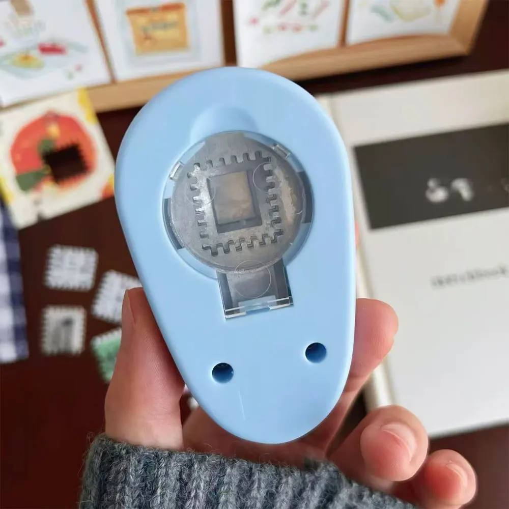 One-piece stamp embossing tool, stamp journal hole punch, creative handmade embossing tool, journal material collection tool.