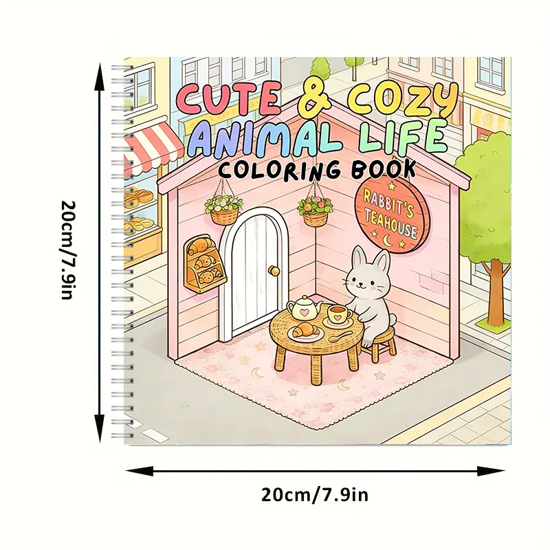 Cozy Animal Life Bold-easy Coloring Book for Adults Cute Drawing Book Perfect Gift for Birthday Back to School Art Supplies