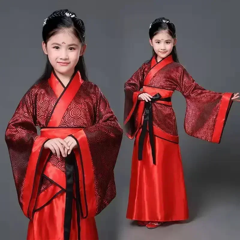 

New Chinese Dames Kleding Vintage Kleding Voor Meisjes Karneval Nieuwe Jaar Hanfu Jurk Kid Volwassen Vrouwen Dancer Kostuum