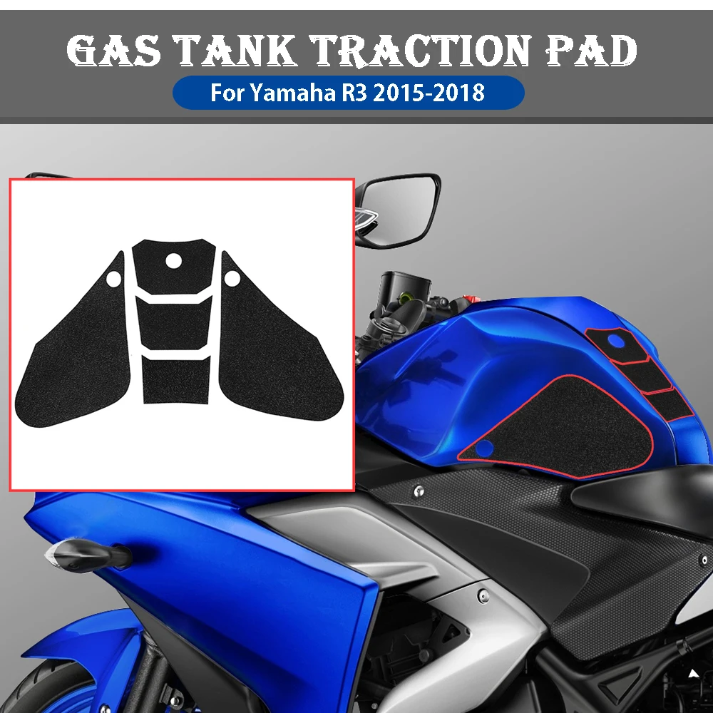 

For Yamaha R3 YZF-R3 YZF R3 2015 2016 2017 2018 Motorcycle Anti Slip Fuel Tank Pads Gas Knee Grip Traction Sticker Protector